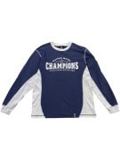 NFL TEAM APPAREL MAGLIA A MANICHE LUNGHE SPORTSWEAR GRAFICA BLU NAVY BIANCO UOMO PRE OWNED