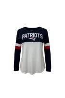 NFL TEAM APPAREL PATRIOTS ΜΑΚΡΥΜΑΝΙΚΗ ΜΠΛΟΥΖΑ SPORTSWEAR NAVY OFF WHITE ΓΥΝΑΙΚΕΙΟ PRE OWNED L