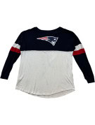 NFL TEAM APPAREL PATRIOTS ΜΑΚΡΥΜΑΝΙΚΗ ΜΠΛΟΥΖΑ SPORTSWEAR NAVY OFF WHITE ΓΥΝΑΙΚΕΙΟ PRE OWNED L