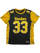 NFL TEAM APPAREL PITTSBURGH STEELERS JERSEY VINTAGE STYLE ΛΟΓΟΤΥΠΟ ΜΑΥΡΟ/ΚΙΤΡΙΝΟ ΑΝΔΡΙΚΟ L