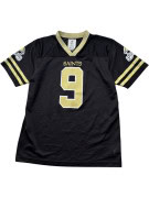 NFL TEAM APPAREL SAINTS BREES FOOTBALL JERSEY SPORTSWEAR ΜΑΥΡΗ ΧΡΥΣΗ UNISEX PRE OWNED XL