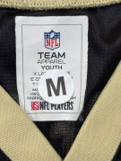NFL TEAM APPAREL SAINTS BREES FOOTBALL JERSEY SPORTSWEAR ΜΑΥΡΗ ΧΡΥΣΗ UNISEX PRE OWNED XL