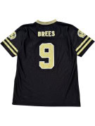 NFL TEAM APPAREL SAINTS BREES FOOTBALL JERSEY SPORTSWEAR ΜΑΥΡΗ ΧΡΥΣΗ UNISEX PRE OWNED XL