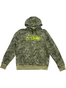 NFL TEAM APPAREL SEATTLE SEAHAWKS HOODIE CAMO PRINT NEON LOGO ΑΝΔΡΙΚΟ L