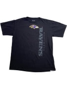 NFL TEAM APPAREL T-SHIRT BALTIMORE RAVENS ΛΟΓΟΤΥΠΟ ΜΑΥΡΟ UNISEX LARGE preowned