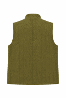 2000s NICKY ADAMS GILET HERRINGBONE OLIVE UOMO PRE OWNED 2XL