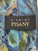 NICOLAY PISANY ΓΡΑΒΑΤΑ ABSTRACT ΜΠΛΕ ΠΡΑΣΙΝΗ ΑΝΤΡΙΚΟ PRE OWNED