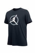 Nike Air Jordan T-Shirt Μαύρο Logo Print Βαμβακερό Size M