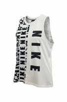 NIKE Canotta con stampa logo all-over bianco/nero unisex XL