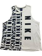 NIKE Canotta con stampa logo all-over bianco/nero unisex XL