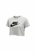 NIKE CROP TOP T-SHIRT CASUAL LOGO ΛΕΥΚΟ ΓΥΝΑΙΚΕΙΟ S
