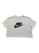 NIKE CROP TOP T-SHIRT CASUAL LOGO ΛΕΥΚΟ ΓΥΝΑΙΚΕΙΟ S