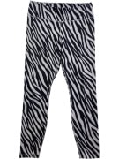 NIKE Dri-FIT Αθλητικό Κολάν Training Zebra Print Logo Μαύρο-Λευκό Γυναικείο L