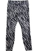 NIKE Dri-FIT Αθλητικό Κολάν Training Zebra Print Logo Μαύρο-Λευκό Γυναικείο L
