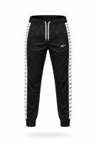 NIKE TRACK PANTS STREETWEAR BLACK MEN PRE OWNED L