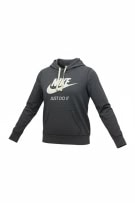 NIKE Φούτερ με Κουκούλα Vintage Λογότυπο Γκρι Unisex L