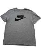 NIKE GRAPHIC TEE MELANGE GREY MEN PRE OWNED L