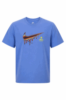 NIKE T SHIRT STREETWEAR BLU UOMO PRE OWNED M