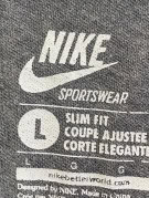 NIKE GRAPHIC TEE STREETWEAR CHARCOAL UNISEX PRE OWNED L
