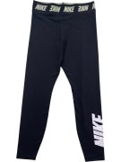 Nike Leggings Sportivi da Donna Neri con Logo Bianco L
