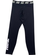 Nike Leggings Sportivi da Donna Neri con Logo Bianco L