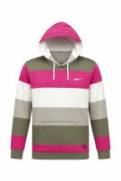 Y2K NIKE FELPA CON CAPPUCCIO STRIPED ATHLETIC MULTICOLORE UNISEX PRE OWNED M