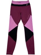 NIKE LEGGINGS SPORTSWEAR BORDEAUX ROSA NERO DONNA PRE OWNED S