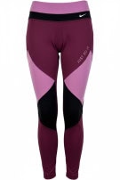 NIKE LEGGINGS SPORTSWEAR BORDEAUX ROSA NERO DONNA PRE OWNED S