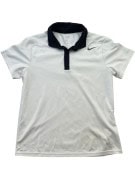 NIKE POLO SHIRT SPORTSWEAR WHITE BLACK MENS PRE OWNED L