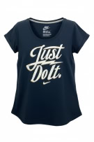 NIKE Μπλουζάκι "Just Do It" Λογότυπο Μαύρο ΓΥΝΑΙΚΕΙΟ L