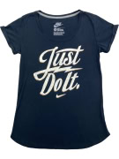 NIKE Μπλουζάκι "Just Do It" Λογότυπο Μαύρο ΓΥΝΑΙΚΕΙΟ L