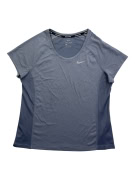 NIKE ΜΠΛΟΥΖΑΚΙ RUNNING DRI-FIT ΛΟΓΟΤΥΠΟ ΜΠΛΕ ΓΥΝΑΙΚΕΙΟ L