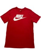 NIKE T-SHIRT VINTAGE STYLE LOGO RED MENS M