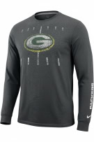 Nike NFL Green Bay Packers Maglietta a maniche lunghe Big Logo grigia UNISEX L