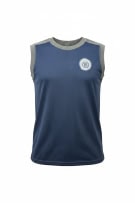 Nike Vintage Sleeveless Mesh T-Shirt Logo Blue Grey Men’s M