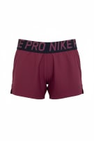 NIKE DRI-FIT SHORTS NIKE PRO LOGO BURGUNDY WOMEN M
