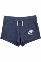 NIKE JERSEY SHORTS LOGO BLUE MELANGE WOMEN'S S