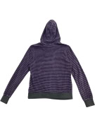 NIKE Sportswear Φούτερ Hoodie Ριγέ Με Λογότυπο Μωβ Γκρι Γυναικείο M