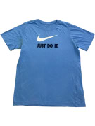 NIKE T-SHIRT ATHLETIC LOGO PRINT "JUST DO IT" ΣΙΕΛ UNISEX M