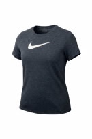 Nike T-Shirt Dri-Fit Big Logo Γκρι Unisex XL