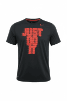 NIKE T-SHIRT DRI-FIT JUST DO IT LOGO BLACK MEN'S S