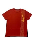 NIKE T-SHIRT DRI-FIT SWOOSH GRAPHIC TERRACOTTA UOMO XL