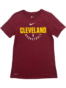 NIKE T-Shirt NBA Cleveland Basketball Dri-FIT Logo Burgundy UNISEX M