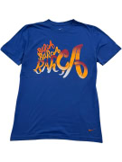 NIKE "BARCA" GRAPHIC T-SHIRT BLUE MENS MEDIUM