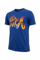 NIKE "BARCA" GRAPHIC T-SHIRT BLUE MENS MEDIUM
