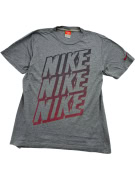 NIKE T-Shirt "The Athletic Dept" Triple Graphic Logo Grey Ανδρικό Medium
