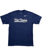 NIKE T-SHIRT STILE VINTAGE CON LOGO WEST VIRGINIA BLU SCURO UNISEX TAGLIA MEDIA usata