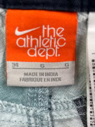 NIKE THE ATHLETIC DEPT. Bermuda a quadri con logo blu/grigio unisex XL