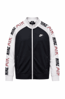 NIKE TRACK JACKET SPORTSWEAR BLACK MEN PRE OWNED L