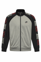 NIKE TRACK JACKET STREETWEAR GRIGIO NERO UOMO PRE OWNED L